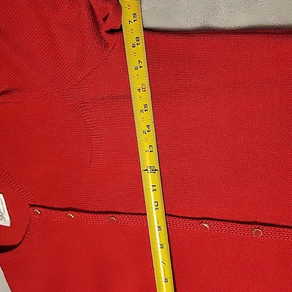 St John Marie Gray Red Wool Dress Large (see measurements) - Picture 6 of 12